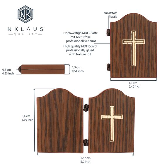 NKlaus 1402 Deva Maria & Jesus Holz Diptychon Skorbjashhaja Bogorodica i Spasitel ikone