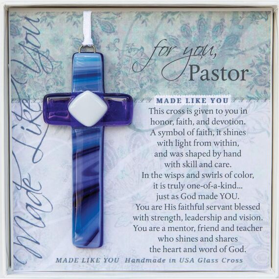 Pastor Appreciation Gift/Pastor Gift - Handmade Cross with Sentiment