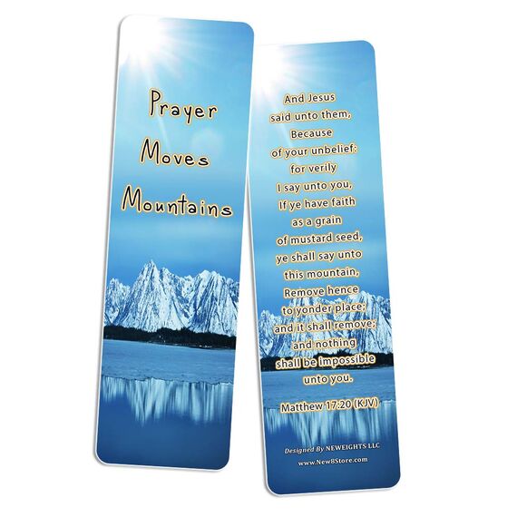 Christian Prayer Bookmarks - The Lord's Prayer (12-Pack) - Collection of Bible Verses for Daily Motivation - Reverence Bible Texts Sunday School Easter Baptism - Thanksgiving Christmas Rewards