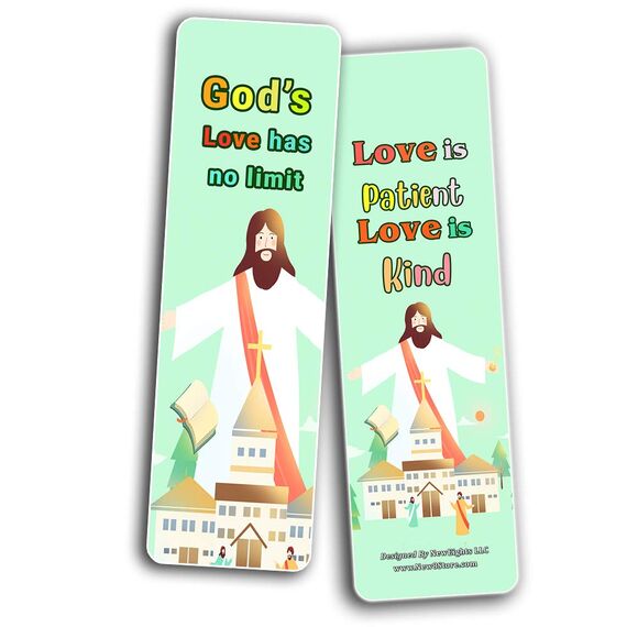 Christian Faith Lesezeichen für Kinder (12 Stück) – Sammlung von Bibelversen zur Verbesserung des Glaubens perfekt für die Kinder