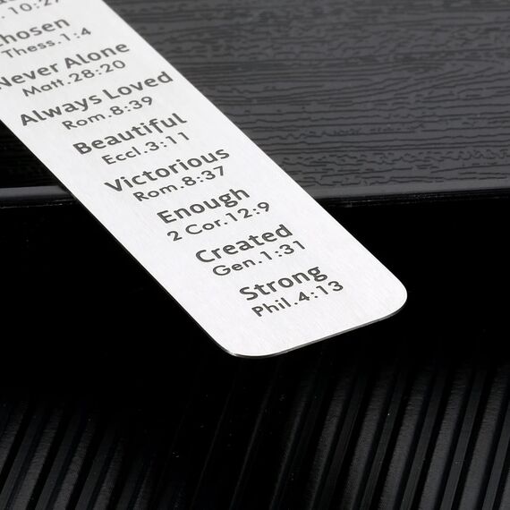 Kireida® Christian Lesezeichen, mit Schwarz Lesezeichenbox, Inspirierender Bibelvers Lesezeichen,Cross,für Absolvent, Erste Kommunion und Taufgeschenke