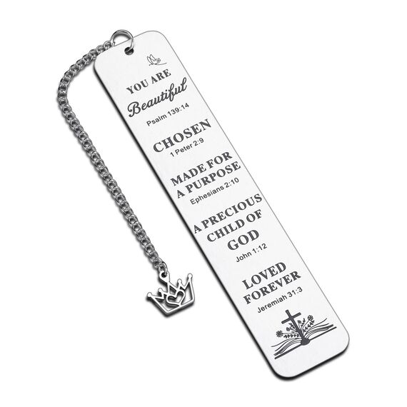 Christian Bible Bookmarks Gift for Women Inspirational Religious Taufe Gifts First Communion Taufe Gift for Boys Girls Teen Girls Daughter Sister Women Her Easter Christmas Birthday Gifts