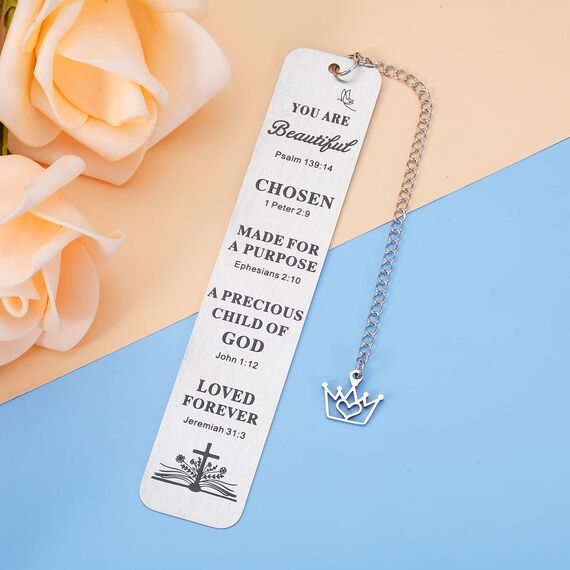 Christian Bible Bookmarks Gift for Women Inspirational Religious Taufe Gifts First Communion Taufe Gift for Boys Girls Teen Girls Daughter Sister Women Her Easter Christmas Birthday Gifts