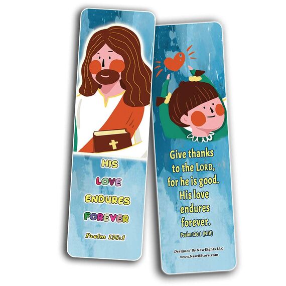 Lesezeichen für Kinder in der Schule, Bibelverse, 30 Stück (30-Pack) God Loves Christian Lesezeichen für Kinder, 30 Stück