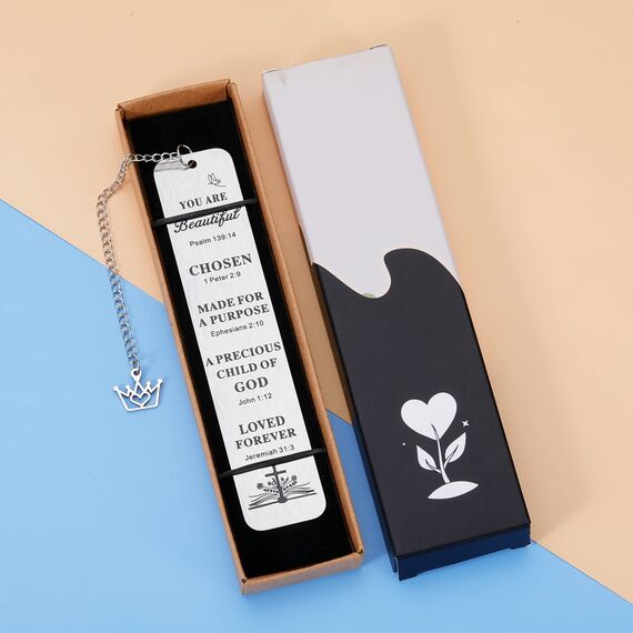 Christian Bible Bookmarks Gift for Women Inspirational Religious Taufe Gifts First Communion Taufe Gift for Boys Girls Teen Girls Daughter Sister Women Her Easter Christmas Birthday Gifts