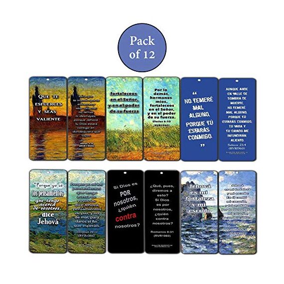 Spanisch Christian Lesezeichen Karten – Be Strong 12-Pack 12-pack.