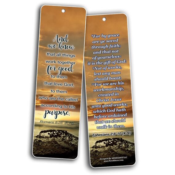 Most Highlighted Bible Verses Bookmarks Cards Bulk Set - KJV Version (12-Pack)- Religious Christian Inspirational Gifts to Encourage Men Women Boys Girls - Bible Study Sunday School War Room Decor
