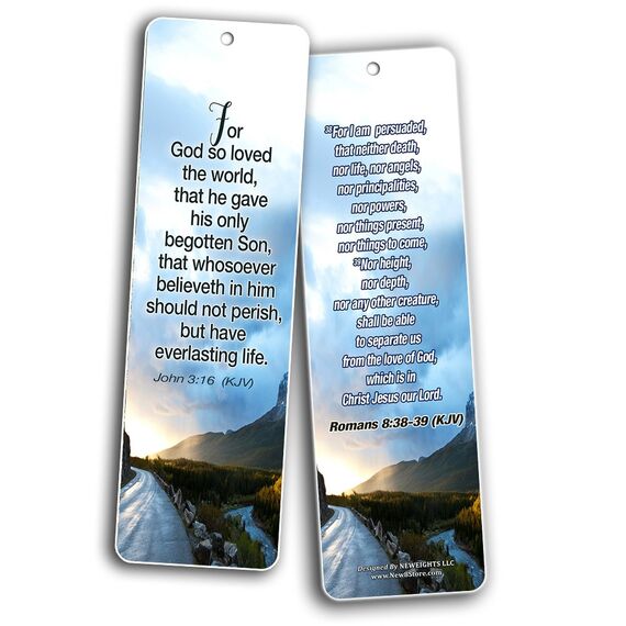 Most Highlighted Bible Verses Bookmarks Cards Bulk Set - KJV Version (12-Pack)- Religious Christian Inspirational Gifts to Encourage Men Women Boys Girls - Bible Study Sunday School War Room Decor