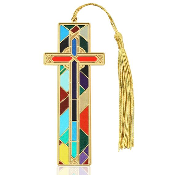 MOPZIJA Christian Lesezeichen mit Bibelvers und Kreuz Anhänger Inspirierendes Lesezeichen Christliches Geschenk für Kommunion Konfirmation Motivation Geschenk für Frauen Männer,bibel zubehör