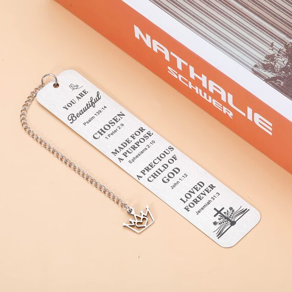 Christian Bible Bookmarks Gift for Women Inspirational Religious Taufe Gifts First Communion Taufe Gift for Boys Girls Teen Girls Daughter Sister Women Her Easter Christmas Birthday Gifts