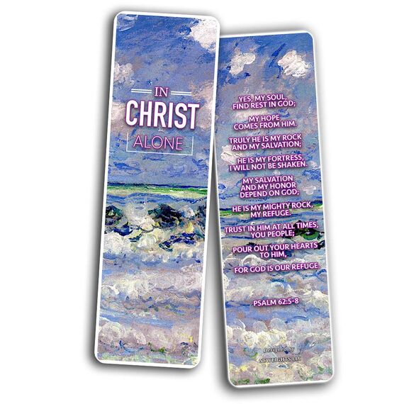 Christian Lesezeichen – in Christus Allein (30er) – Geschenk Ideen für Sonntag Schule, Jugend Gruppe, Kirche Camp, Bibel Studie, Thanksgiving, Weihnachten – Gebet Karten – Krieg Room Decor