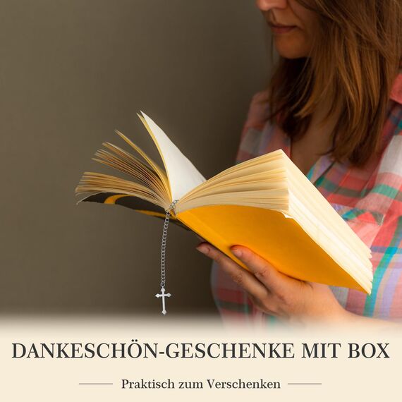 Tenare Christian Lesezeichen mit Bibelvers und Kreuz Anhänger Inspirierendes Lesezeichen mit Geschenkbox Christliches Geschenk für Kommunion Konfirmation Motivation Geschenk für Frauen Männer (Kraft)