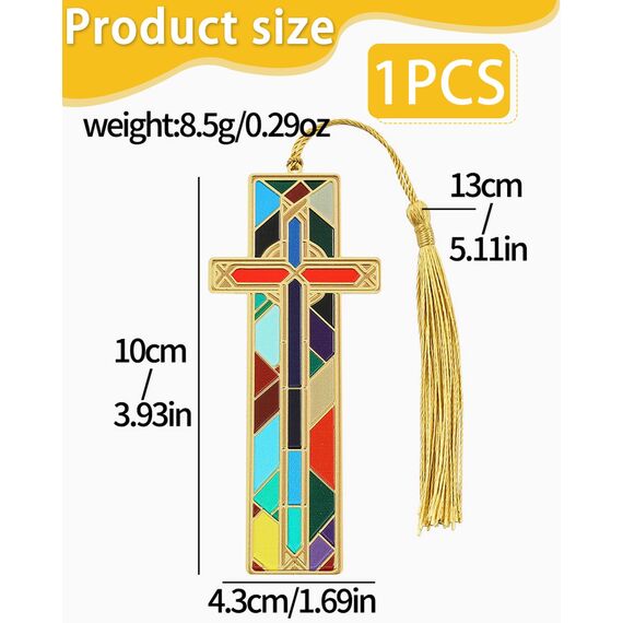 MOPZIJA Christian Lesezeichen mit Bibelvers und Kreuz Anhänger Inspirierendes Lesezeichen Christliches Geschenk für Kommunion Konfirmation Motivation Geschenk für Frauen Männer,bibel zubehör