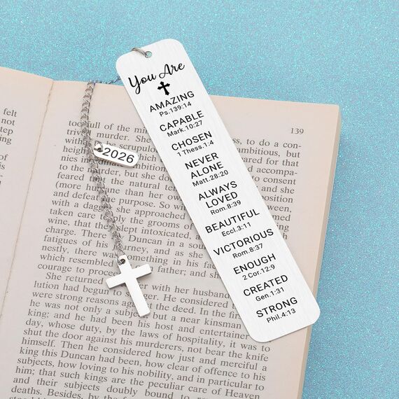 Stocking Stuffers for Teens Girls Boy Religious Christian Gifts Bookmark for Women Girls Christmas Taufe Gifts for Teen Girls Teenage Graduation Birthday Gifts for Her First Communion Gift for Girls