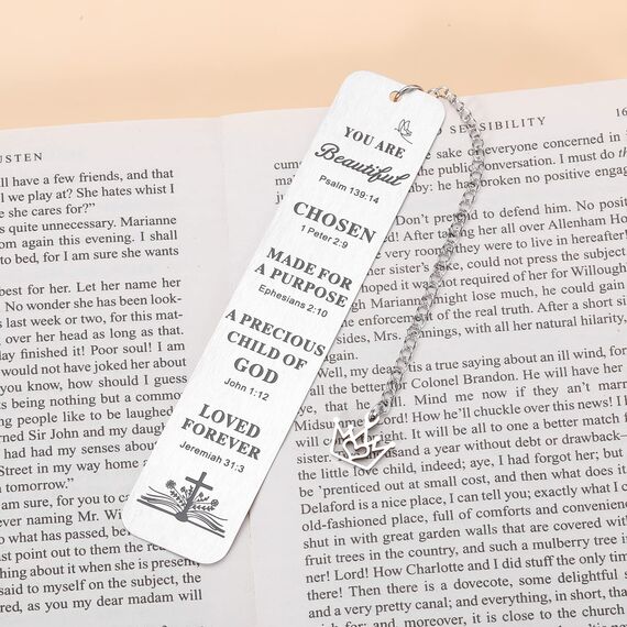 Christian Bible Bookmarks Gift for Women Inspirational Religious Taufe Gifts First Communion Taufe Gift for Boys Girls Teen Girls Daughter Sister Women Her Easter Christmas Birthday Gifts