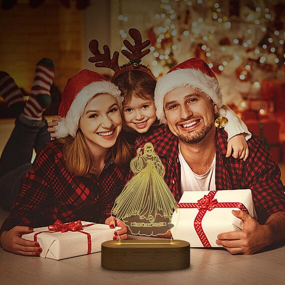 3 Muster Jesus Kreuz Nachtlicht 3D Illusion Lampe, Holz Basis Tischlampe mit weichen warmen weißen Farben für Kinder Jungen Zimmer, Geschenke für Zimmer Holiday Decor