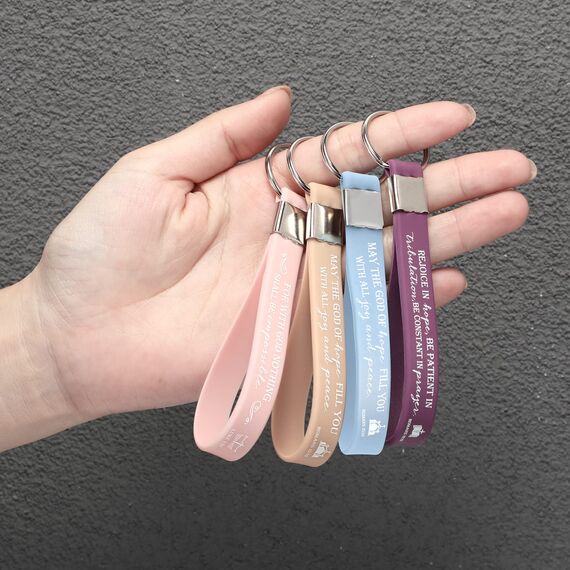 Sureio Christliche Schlüsselanhänger, Geschenk für Kirche, Bibelvers, religiöses Silikon, inspirierende Schlüsselanhänger, Sonntag, Schule, Lehrer, Geschenke für Kirche, 21 Stück