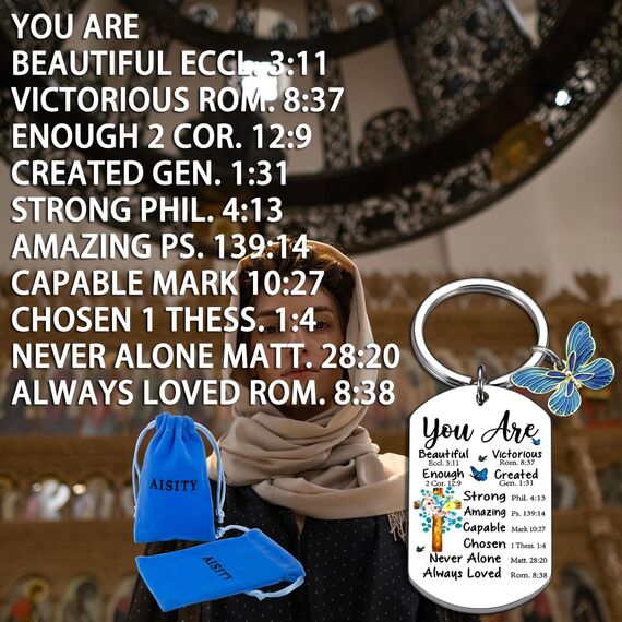 Inspirierender Schlüsselanhänger, christliche Geschenke für Frauen, Teenager, Mädchen, beste Freundin, Mutter, Ermutigung, spirituelle, religiöse Geschenke für Damen, Geburtstag, Weihnachten,