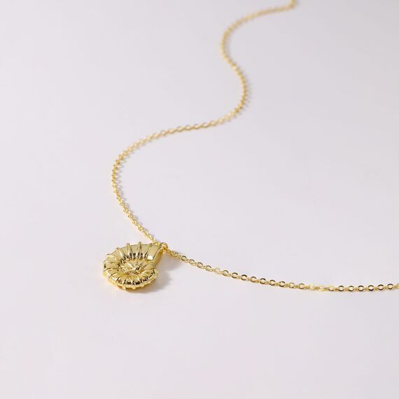 HANLI 14K Gold Vergoldet Halsketten Damen - Zarte Hülse Anhänger Kette mit Cubic Zirkonia für Frauen Mädchen Wasserfeste Hautverträglich Schmuck