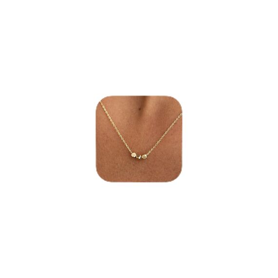 HANLI 14K Gold Vergoldet Halsketten Damen - Zarte Korn Anhänger Kette mit für Frauen Mädchen Wasserfeste Hautverträglich Schmuck