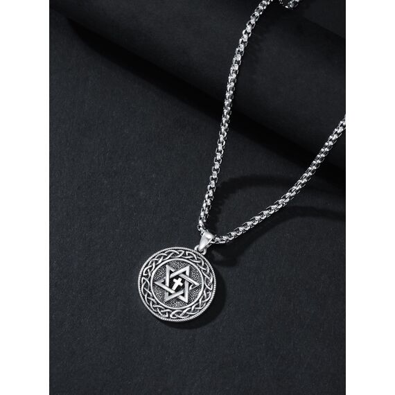 Shusukue Davidstern-Halskette, jüdische Stern-Halskette, 925er Sterlingsilber, Davidstern-Anhänger, jüdischer Schmuck, Geschenke für Männer und Frauen