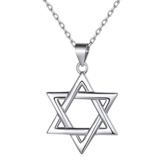 ChciSilver Davidstern Kette aus 925 Silber Hexagramm Anhänger Halskette für damen und mädchen