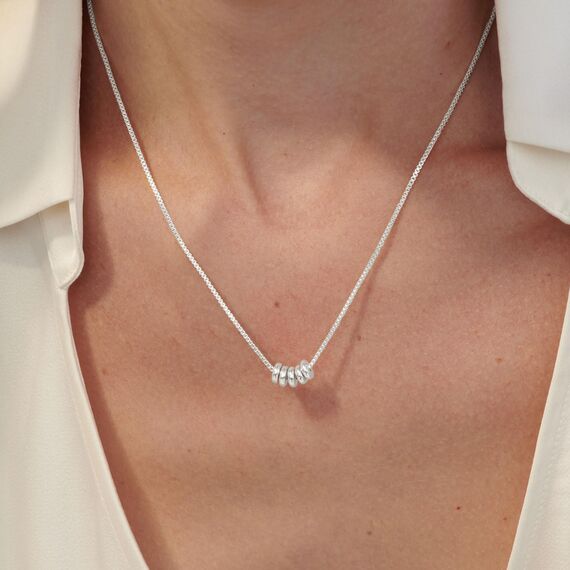 HANLI Kette Silber 925 Damen - Zarte Korn Anhänger Kette mit für Frauen Mädchen Wasserfeste Hautverträglich Schmuck