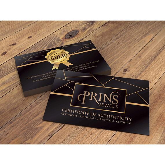 PRINS JEWELS 14 Karat 585 Gold Davidstern Mit Zirkonia Steinen Anhänger Gelbgold