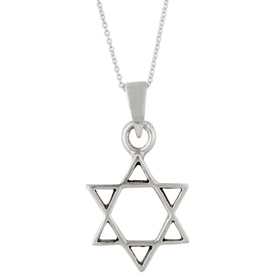 Silverly Große Halskette mit Davidstern aus Sterlingsilber Unisex | 925 Silber Sternanhänger Panzerkette | Klassische Symbolische Halskette | Schlichter Hexagramm-Schmuck | Religiöse Judaica-Geschenke
