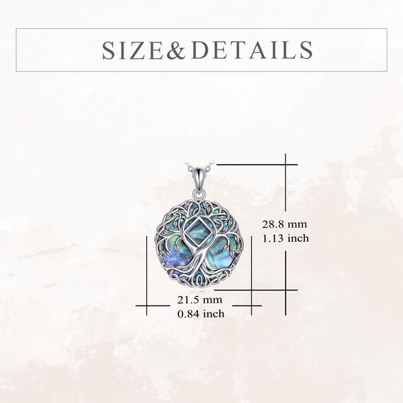 YFN Baum des Lebens Kette 925 Sterling Silber NA Baum Anhänger Halskette Erholung Schmuck Betäubungsmittel Anonym Geschenke für Damen Herren