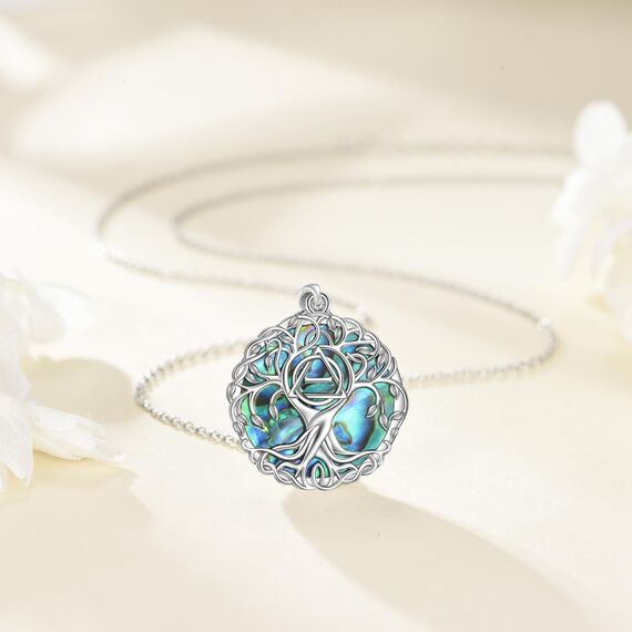 YFN Baum des Lebens Kette 925 Sterling Silber Therian Baum Anhänger Halskette Schmuck Therian Stolzsymbol Geschenke für Damen Herren