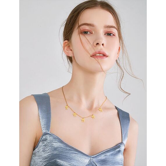 Amaxer Zierliche Davidstern-Halskette mit hebräischem Chai-Symbol, Halskette für Damen, minimalistisch, Chanukka, Magen, Judaisch, jüdisch, Edelstahl, Charm-Anhänger (klassisches Chai-Gold)