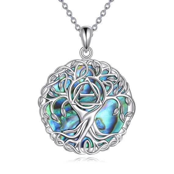 YFN Baum des Lebens Kette 925 Sterling Silber Therian Baum Anhänger Halskette Schmuck Therian Stolzsymbol Geschenke für Damen Herren