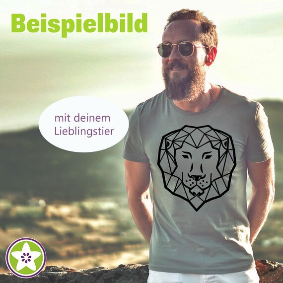 Kiwistar - T-Shirt - schwarz - Davidstern Judentum Motiv Bedruckt Funshirt Design Print - mit Motiv Bedruckt - Funshirt Design - Sport - Freizeit - Herren - S