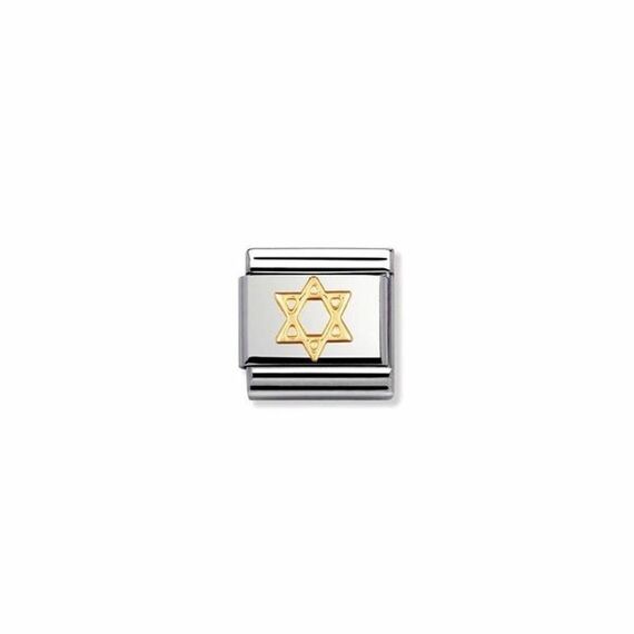 Nomination Composable Classic Religion Edelstahl und 18K-Gold (Davidstern) 030105