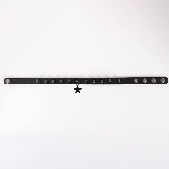 Eigso Emo Spikes Halskette für Frauen Männer Punk Gothic Leder Choker Kragen für Frau Mann