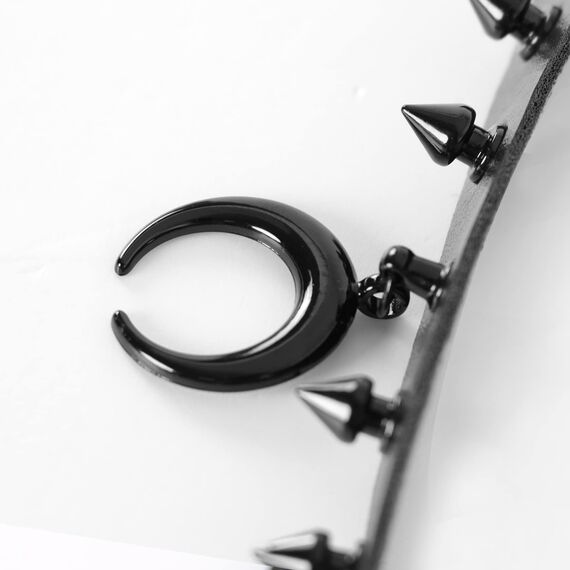 Eigso Goth Leder Nieten Choker Kragen für Frauen Männer Retro Vintage Punk Halskette für Frau Mann
