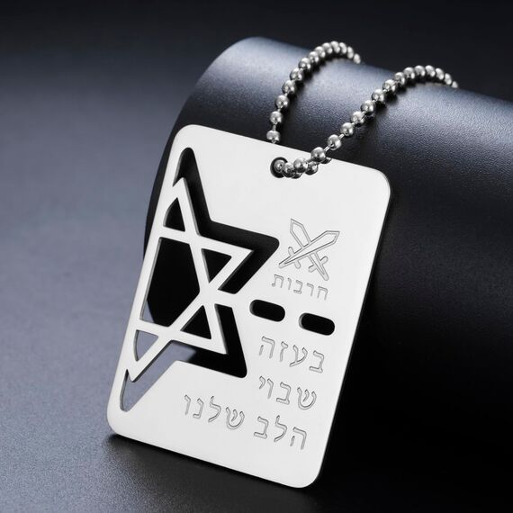VASSAGO Davidstern Halskette Hebräische Segen Halskette Jüdische Stern Halskette Edelstahl Hunde anhänger Anhänger religiöser Israel Schmuck
