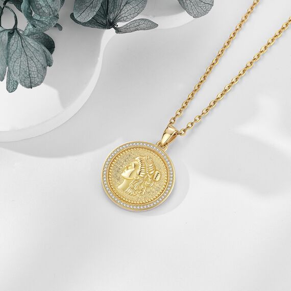 ONEFINITY Münzketten für Damen Sterlingsilber Vintage-Münzanhänger Halskette Schmuck Geschenke für Frauen