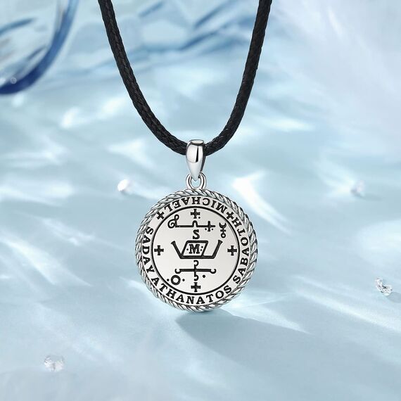 EUDORA Harmony Ball Siegel des Heiligen Michael Kette für Damen Herren Sterling Silber 925, Erzengel St. Michael Anhänger Medaillen, Religiöser Amulett Runen Schmuck Geschenk für Damen Herren,61CM