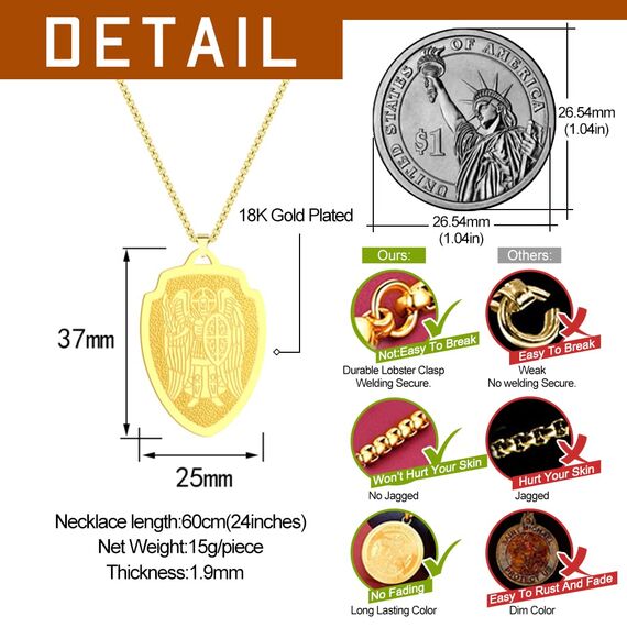 St. Michael Anhänger Halskette das Siegel der sieben Erzengel Heiliger Michael Religiöser Medaillon Modeschmuck für Männer und Frauen Jungen Edelstahl