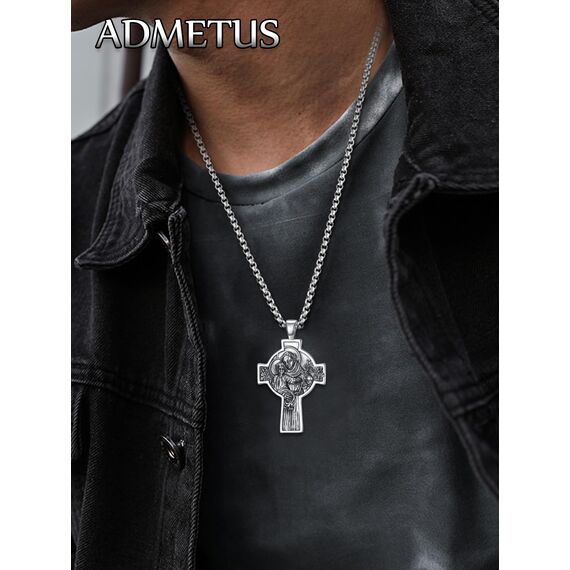 Heiliger Antonius Kreuz Anhänger Silber 925 Heiliger Antonius Kette Heiliger Antonius Von Padua Medaille Schmuck Religiöse Geschenk für Herren
