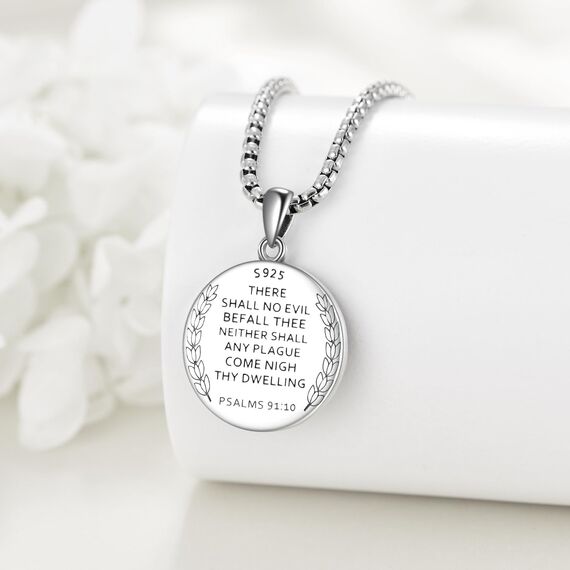 YFN Heiliger Georg Halskette Sterling Silber Religiöse Beschützer Anhänger St. George Schmuck Geschenke für Damen Herren