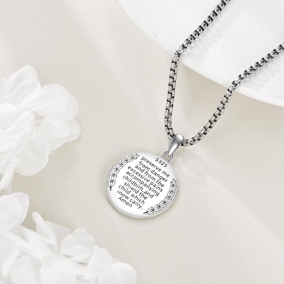 YFN Heiliger Gerard Halskette Sterling Silber Religiöse Beschützer Anhänger St Gerard Schmuck Geschenke für Frauen Männer
