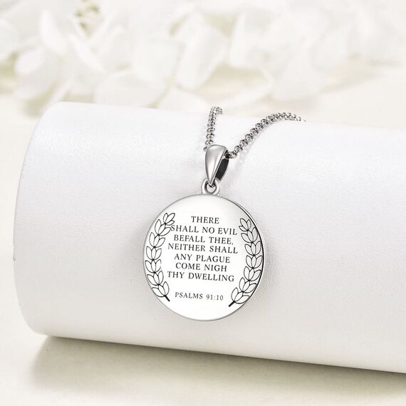 YFN Heiliger Michael Halskette Sterling Silber Religiöser Beschützer Sankt Michael Anhänger Kette St Michael Erzengel Schmuck Saint Michael Geschenke für Damen Herren