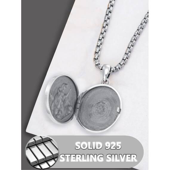 Shusukue Personalisierte St. Benedikt Kette 925 Silber Heiliger Benedikt Medaille Amulett Schutzpatron Halskette Christlicher Religiöser Anhänger