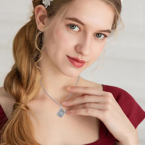 XIXLES Erzengel Uriel Halskette 925 Sterling Silber Charm St. Uriel Amulett Anhänger Halsketten, Heiliger Erzengel Uriel Schutzmedaille Feiner Schmuck Geschenk für Frauen Männer