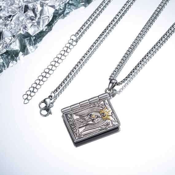 XIXLES Erzengel Uriel Halskette 925 Sterling Silber Charm St. Uriel Amulett Anhänger Halsketten, Heiliger Erzengel Uriel Schutzmedaille Feiner Schmuck Geschenk für Frauen Männer