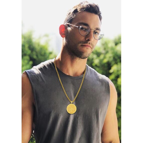 AEONSLOVE Siegel der Sieben Erzengel Halskette Silber 925 für Herren Damen 7 Engel Halskette Schutzpatron Kette Schutzamulett Religiöse Schmuck Christliche Erzengel Michael Anhänger