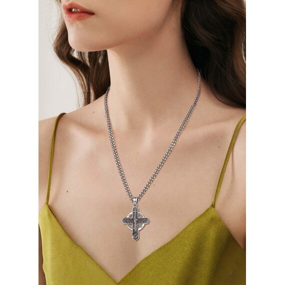AEONSLOVE Erzengel Michael Halskette für Damen Herren 925 Sterling Silber Michael Anhänger Heiliger Michael Medaille Saint Michael Archangel Amulett Kette Katholische Schmuck Religiöse Geschenk